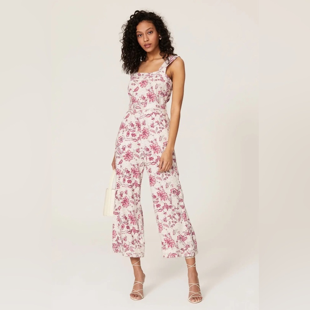 Misa pink floral Frankie jumpsuit